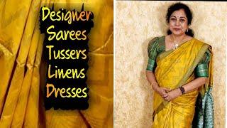 Designer sarees, Fancy Tussers,Organzas, linen Tissues, dresses, Surekha Selections, September 2024