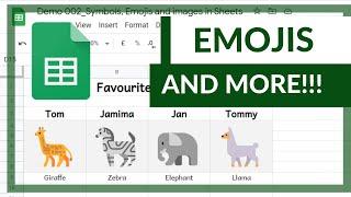 Amazing spreadsheets with Emojis Symbols and more