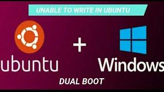 Unable to write in ubuntu dual boot windows|ubuntu, permission denied  cannot create and copy files