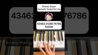 Demon Slayer - Kamado Tanjirō No Uta (Piano Tutorial) #anime  #shorts #youtubeshorts