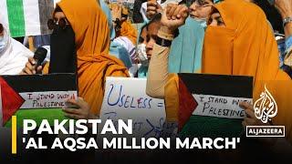 Tehreek-e-Labbaik Pakistan party holds 'Al Aqsa million march' to show support of Palestine