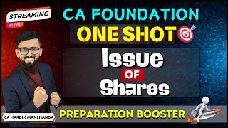 CA Foundation Accounts - ONE SHOT  | Issue of Shares - All PYQs | Most Important Questions |