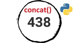 Learn Python Pandas| Video 10 - concatenating data with the concat() function
