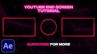 YouTube End Screen Animation Tutorial | YouTube Outro End Screen | After Effects 2021