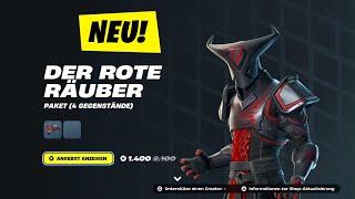 Fortnite | Item Shop | NEUES Outfit Oberster Obsidian aus dem "Der rote Räuber"-Set | Showcase