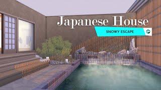 Japanese House  Snowy Escape | Stop Motion build | The Sims 4 | NO CC
