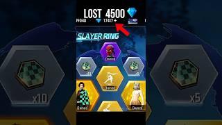 I Lost 4500 Diamonds  Free Fire X Demon Slayer | Demon Slayer Ring Event #srikantaff