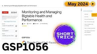 [2024] Monitoring and Managing Bigtable Health and Performance #GSP1056 #qwiklabs Arcade Health Tech