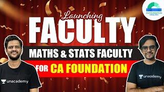 Launching Maths & Stats Educator - Niraj Mahajan | CA Foundation | Punarvas Jayakaumar