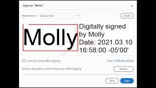 Creating a Digital Signature for PDF (Adobe DC)