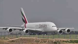 A380 take-off GREAT engine SOUND!