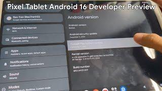 Flashing Pixel Tablet With Android 16 Developer Preview