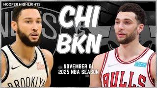 Chicago Bulls vs Brooklyn Nets Full Game Highlights | Nov 1 | 2025 NBA Season