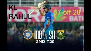 KL Rahul 57 of 28 V/s South Africa Sunday, October 2, 2022