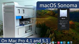 macOS Sonoma on Mac Pro 4,1 and 5,1 with RX 580