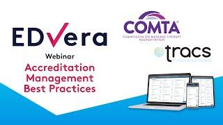 Edvera Webinar : Accreditation Management Best Practices