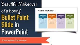 Makeover of Bullet Point Slide into Beautiful PowerPoint Presentation