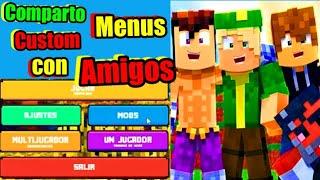 Como COMPARTIR el Menu Personalizado de Minecraft con Amigos con Facy Menu!!