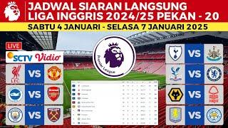 Jadwal Liga Inggris 2024 Pekan Ke 20 - Liverpool vs Man United , Crystal Palace vs Chelsea