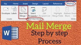 Mail Merge in MS Word|step by step process|how to create Mail Marge document in ms word