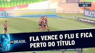 Flamengo vence o Fluminense no jogo de ida da final do Carioca 2020 | SBT Brasil (13/07/20)