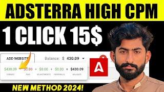 Adsterra High Cpm Direct Link Earning Method 2024 | Adsterra New Earning Way 2024