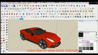 How to make sport car [ ferrari f12 ] on SketchUp using blueprint [Full]