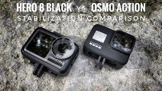 Hero 8 Black versus Osmo Action Stabilization Comparison