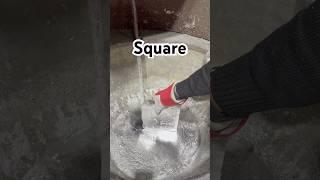 Making a square shape and smashing it! #square #moltenmetal #satisfying