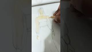 how to create a sketches with achromatic colors @shabimania11 #fashiondesigner #fashion