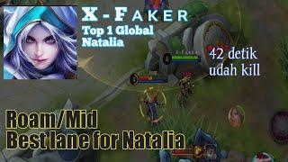 NATALIA ROAM - TOP 1 GLOBAL NATALIA 2021 - best lane for Natalia, Detik 42 udah dapat kill