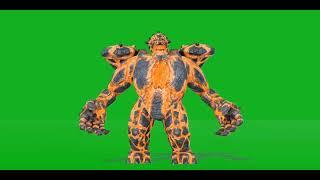 green screen monster video | free download with sound effect