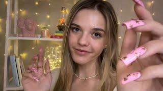 ASMR Reiki Session + Sleepy Countdown  (long nails, close-whispers, positive affirmations)