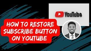 Youtube subscribe button missing