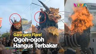 Gegara Flare, Ogoh-ogoh Raksasa Terbakar Saat Karnaval