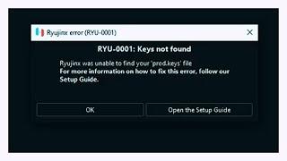 2025 | How to Fix RYU-0001: Keys Not Found Error in Ryujinx Emulator (Step-by-Step Guide)