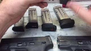 M&P Shield magazine base pads from Strike Industries, Hyve Tech, NDZ