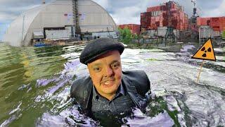 Что будет если ИСКУПАТЬСЯ под Чернобыльским Реактором  Ищем ГОРЯЧИЕ ЧАСТИЧКИ в Припяти 