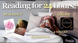 *realistically* reading for 24 hours| chaotic reading vlog!