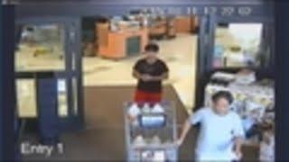 Cell phone thief caught on video