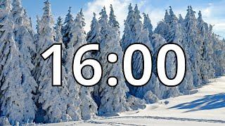 16 Minute Winter Countdown Timer With Music and Alarm (Simple Beep)