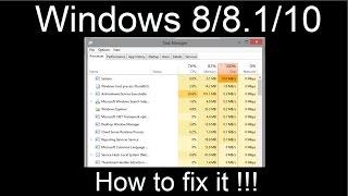 [Fixed] Disk Usage 100% Windows 8/8.1/10 حل المشكلة