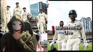 Ind vs aus Test match review || boom and Akash outstanding knock || live with Ashu