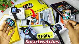 Smartwatches Ultra Unboxing | Golden Smartwatch | HW Ultra | Sim watch | Circle Watch | Fancytech