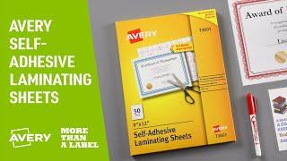 How to Laminate at Home or Work with Avery Adhesive Laminating Sheets