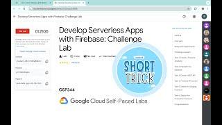 [NEW 2023] Develop Serverless Apps with Firebase: Challenge Lab #GCRF  #qwiklabs  #GSP344 @quick_lab