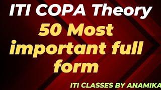 ITI COPA important Full form mcq | 50 most important full form | ITI Exam 2024