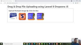 Drag  Drop File Uploading using Laravel 8 Dropzone JS