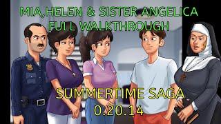 Mia,Helen & Sister Angelica Full Walkthrough | Summertime Saga 0.20.14 | Complete Storyline
