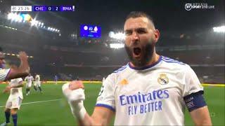 Karim Benzema’s Hat-rick vs Chelsea (07/04/2022) English Commentary HD 